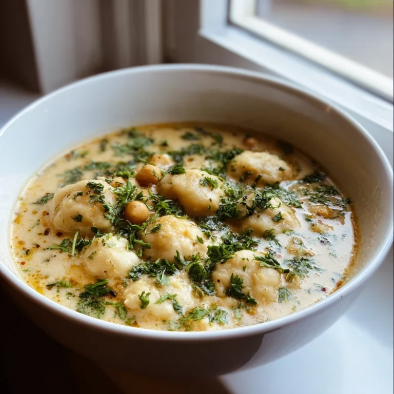 Steps Creamy Chickpea Dumpling Soup