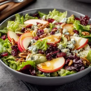 Apple Walnut Cranberry Salad with Homemade Maple Dressing