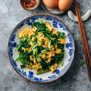 Authentic Spinach and Egg Stir Fry - Asian Recipe