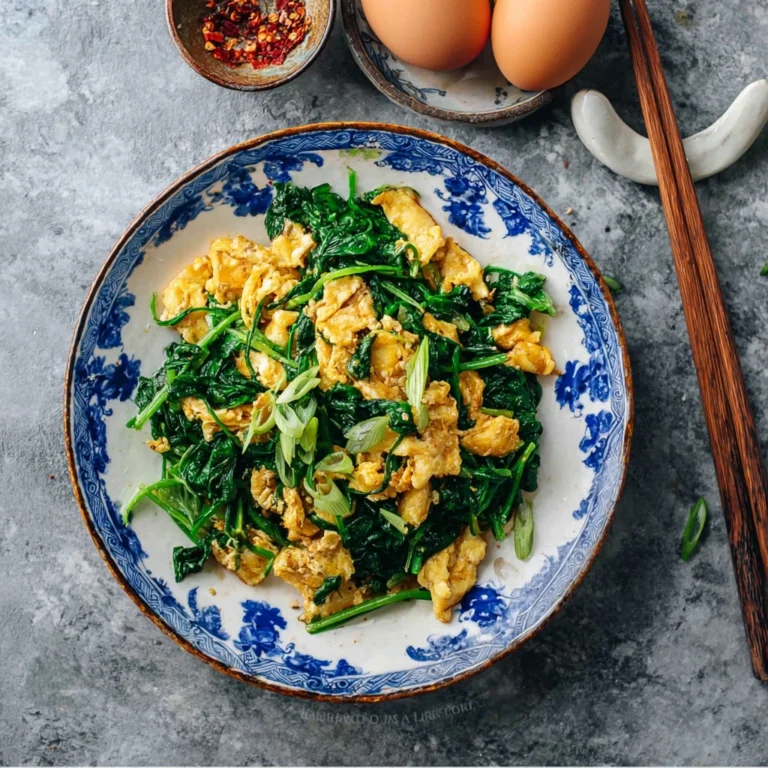 Authentic Spinach Egg Stir Fry Asian Recipe