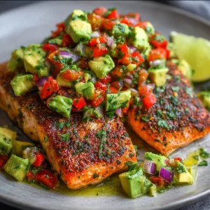 Baked Cilantro Lime Salmon with Avocado Salsa Recipe Guide