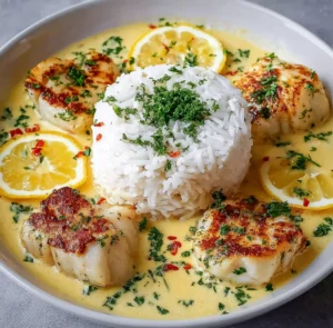 Baked Cod in Coconut Lemon Cream Sauce