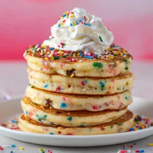 Birthday Cake Funfetti Pancakes – Fluffy Pancakes