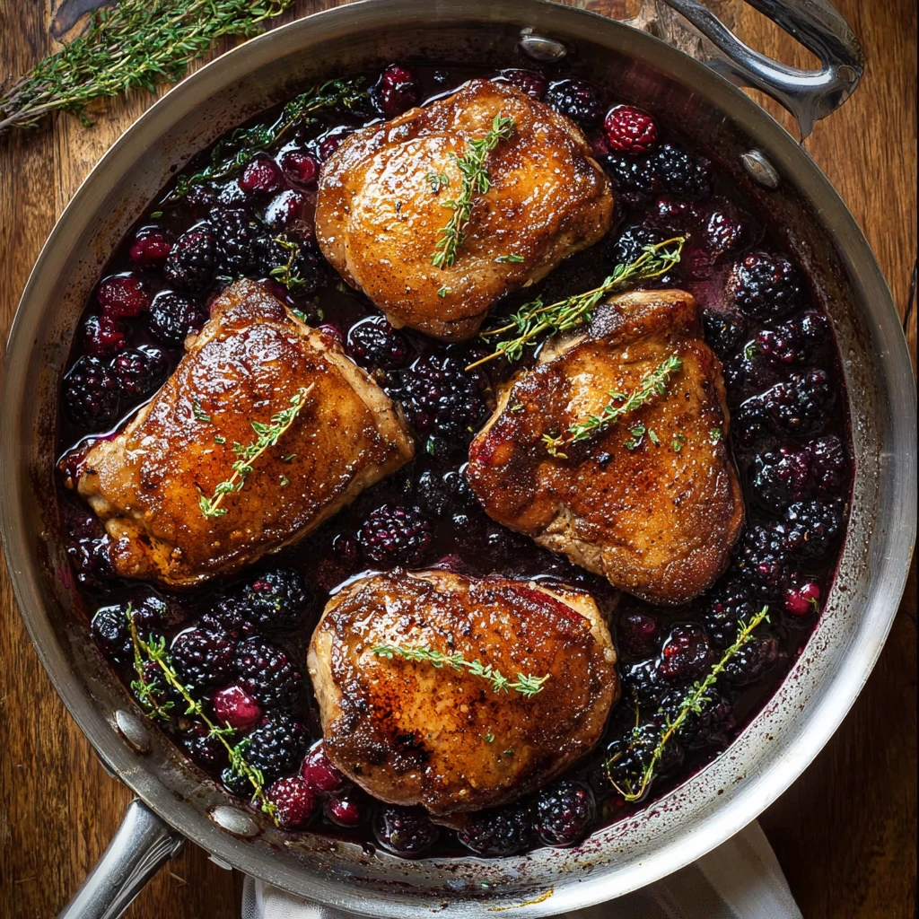 Bourbon Blackberry Pork Chops