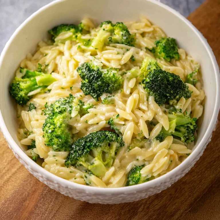Broccoli Cheddar Orzo