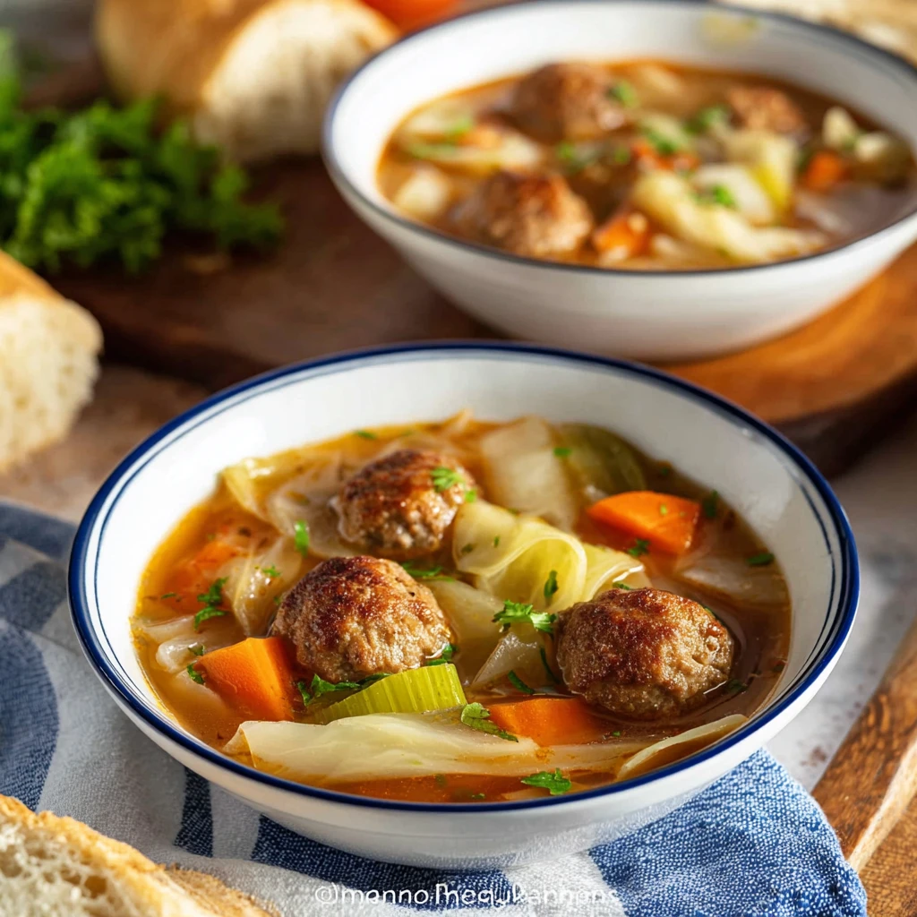 Cabbage Meatball Soup