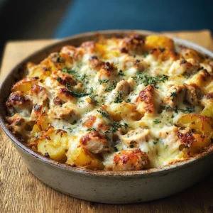 Cheesy Chicken Potato Bake