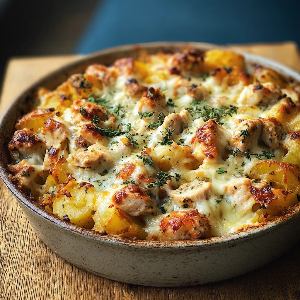 Cheesy Chicken Potato Bake