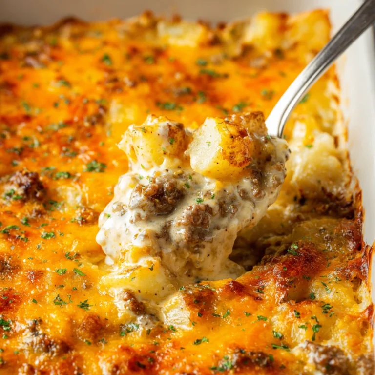 Cheesy Ground Beef Potato Casserole