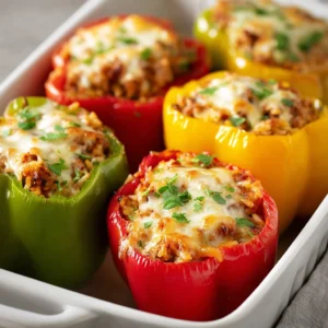 Chicken and Rice Stuffed Peppers