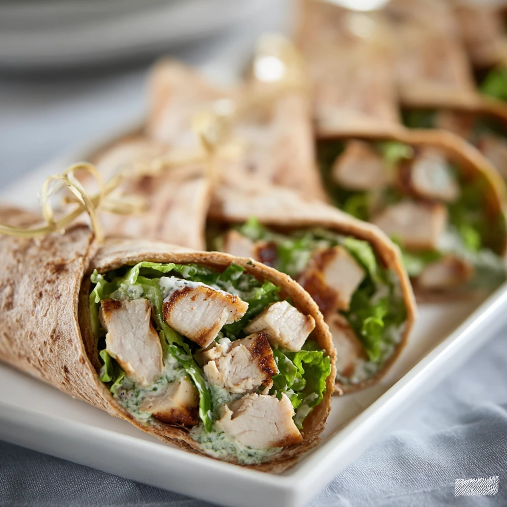Chicken Caesar Salad Wraps