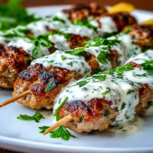 Chicken Kofta with Garlic Yogurt Sauce Recipe