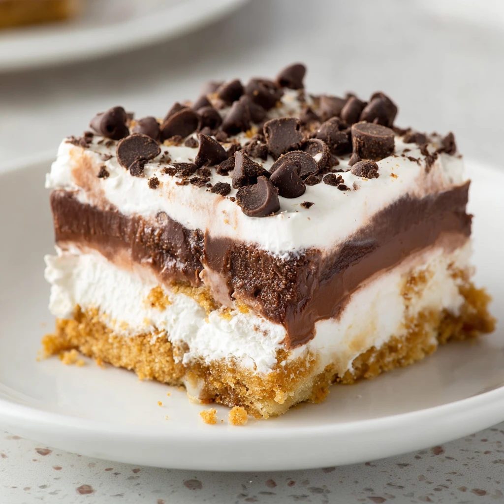 Chocolate Chip Cookie Layered Pudding Dessert