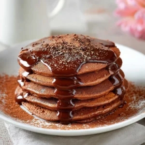 Chocolate High Protein Fluffy Pancakes