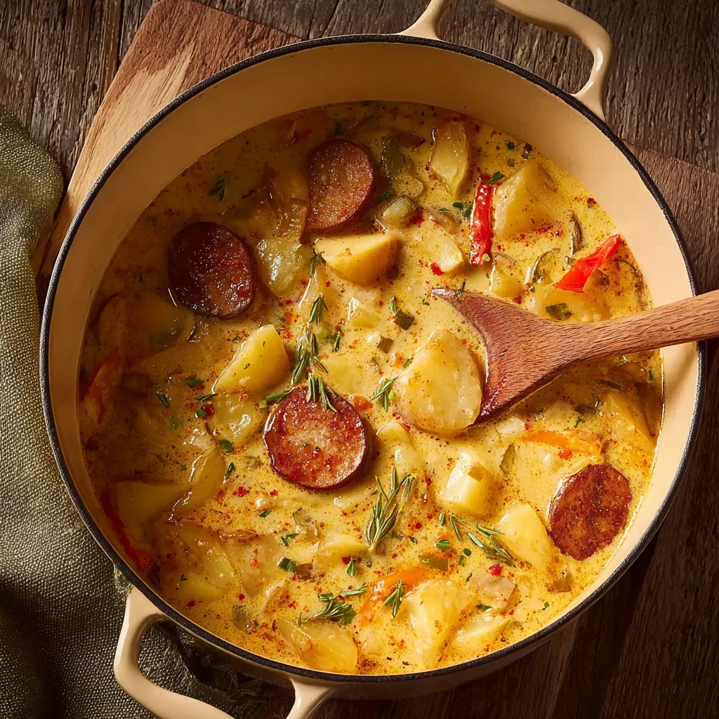 Classic Dutch Oven Cajun Potato Soup