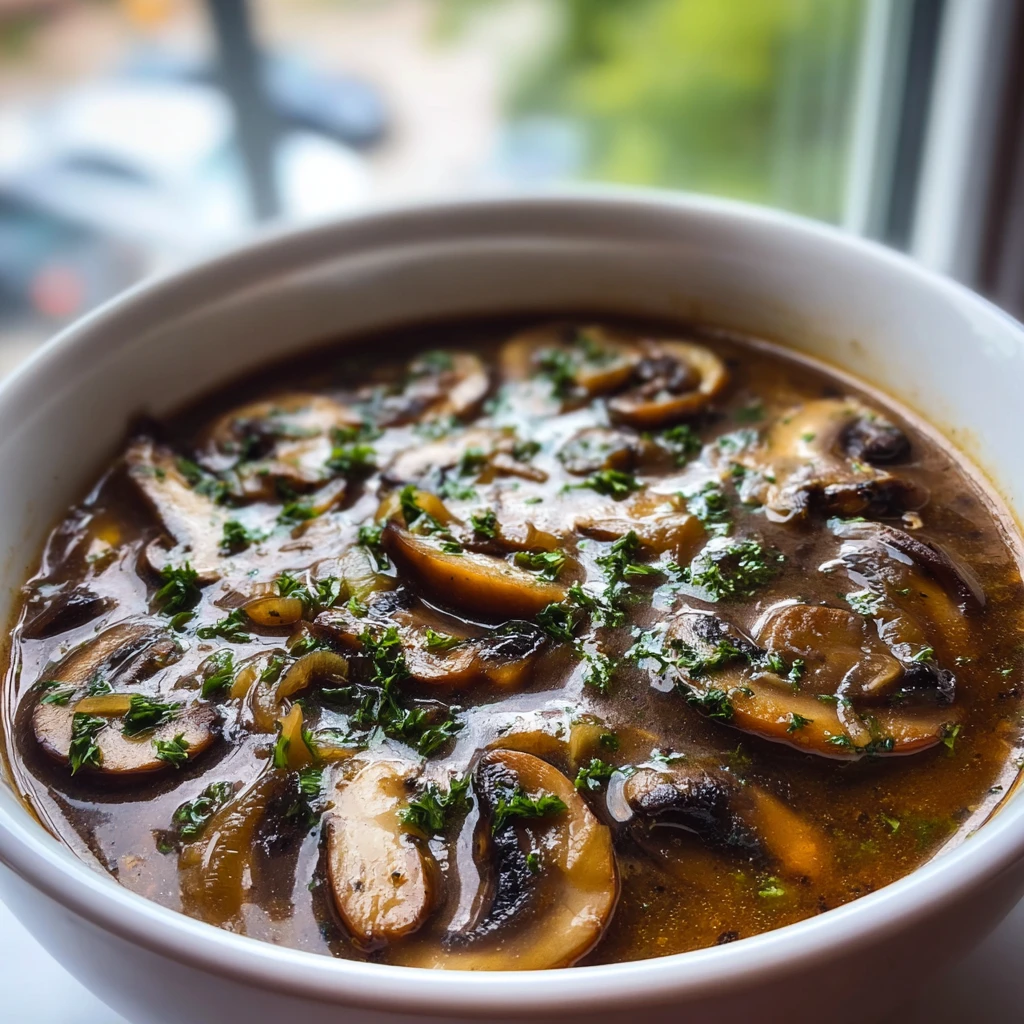 Comforting Wild Mushroom Caramelized Onion Soup Recipe