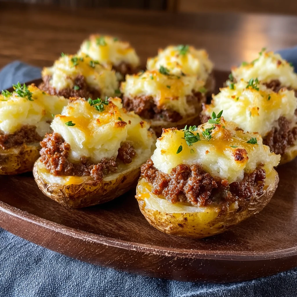 Cozy Shepherds Pie Twicebaked Potatoes Recipe Cheesy Mash