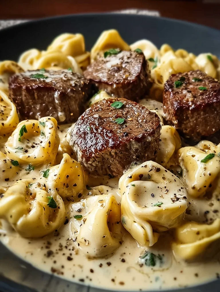 Cracked Garlic Steak Tortellini Creamhouse Sauce