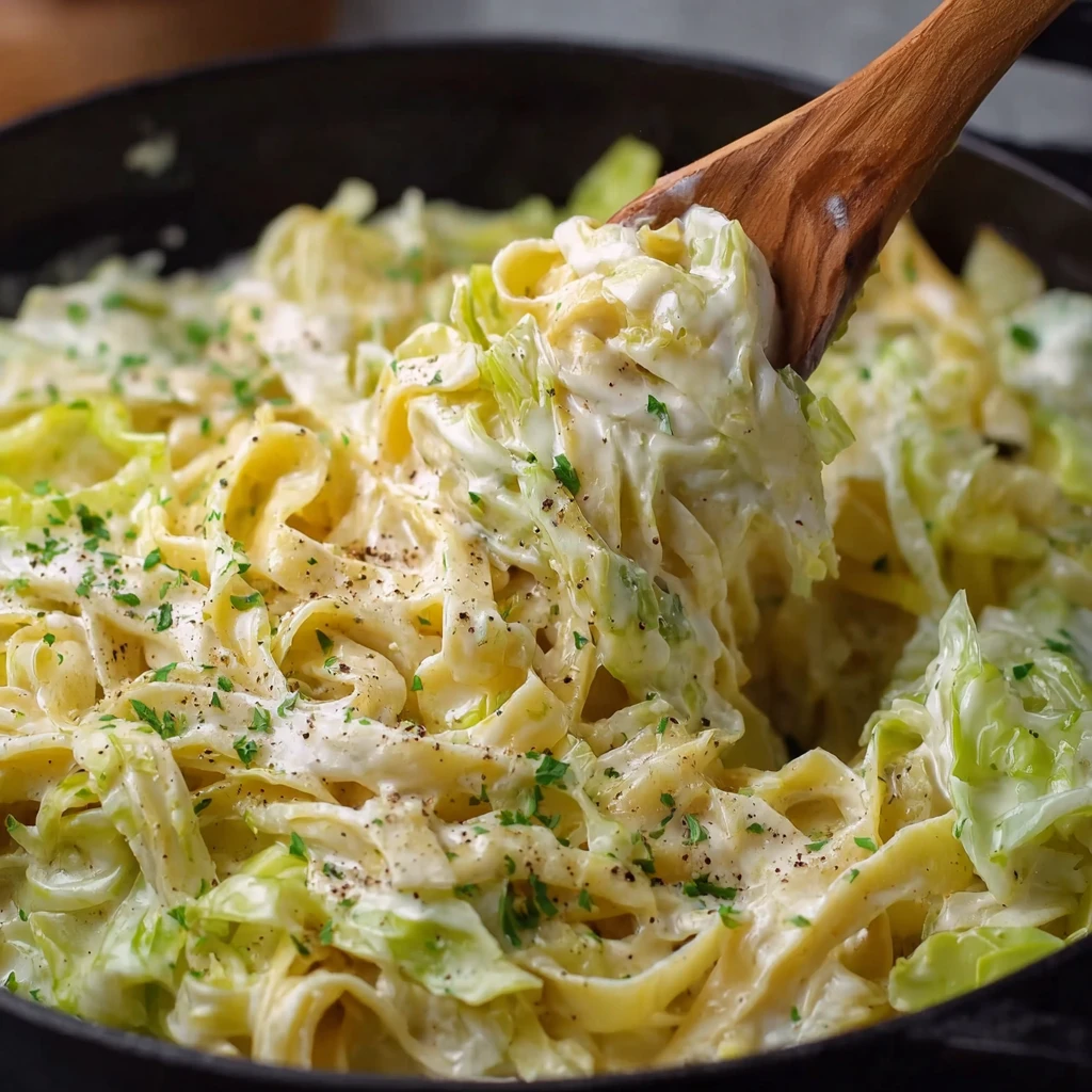 Creamy Alfredo Cabbage Pasta Lowcarb Comfort Food