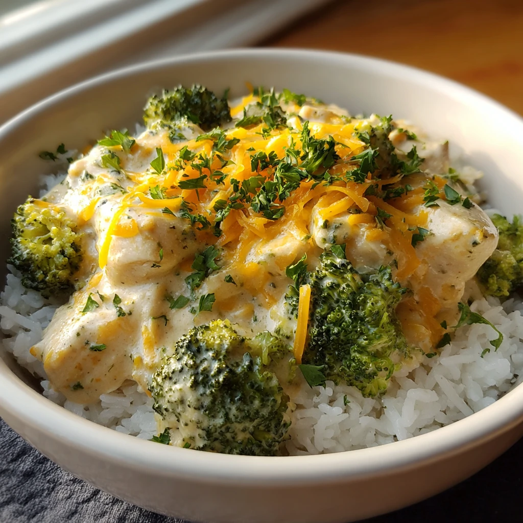 Creamy Broccoli Cheddar Chicken Crockpot Recipe Delight