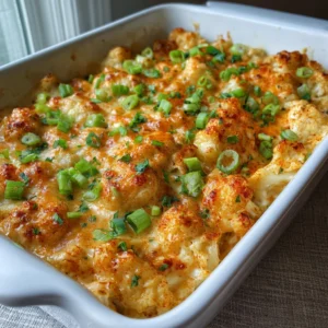 Creamy Buffalo Chicken Cauliflower Casserole Delight Recipe