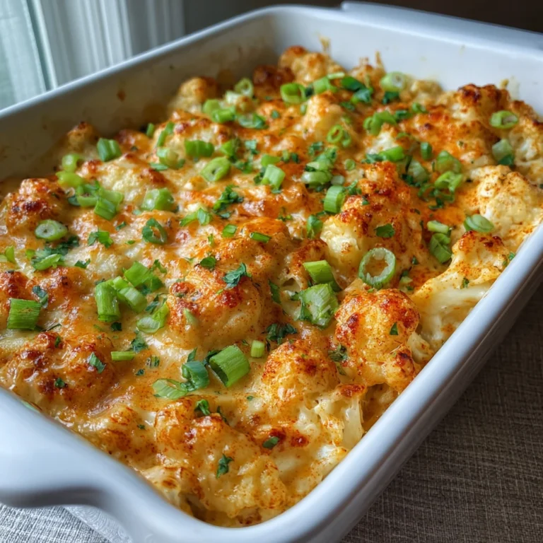 Creamy Buffalo Chicken Cauliflower Casserole Delight Recipe