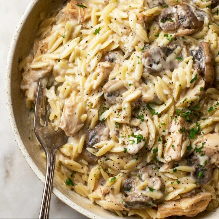 Creamy Mushroom Chicken Orzo