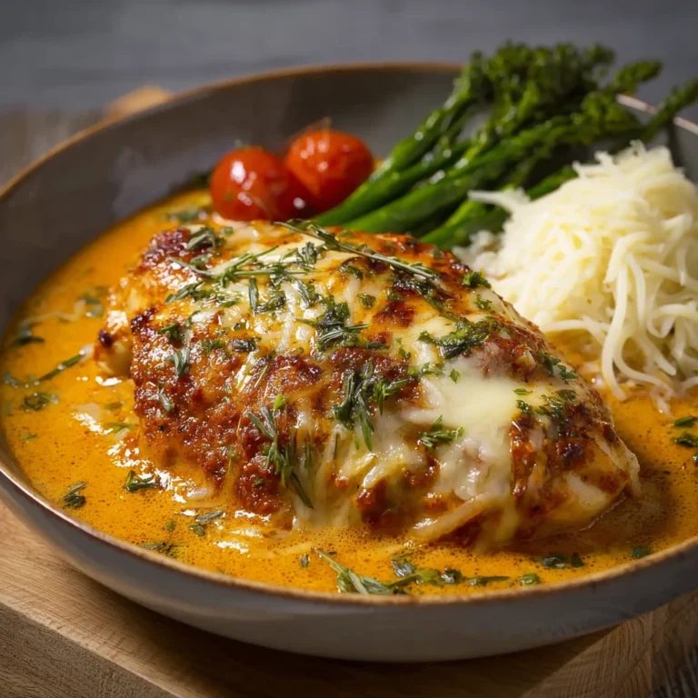 Creamy Red Pesto Oven Baked Chicken