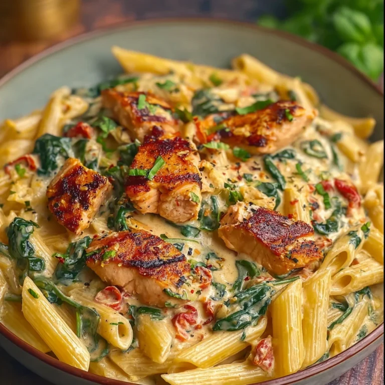 Creamy Tuscan Salmon Penne