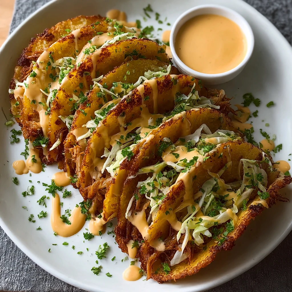 Crispy Chicken Alfredo Tacos