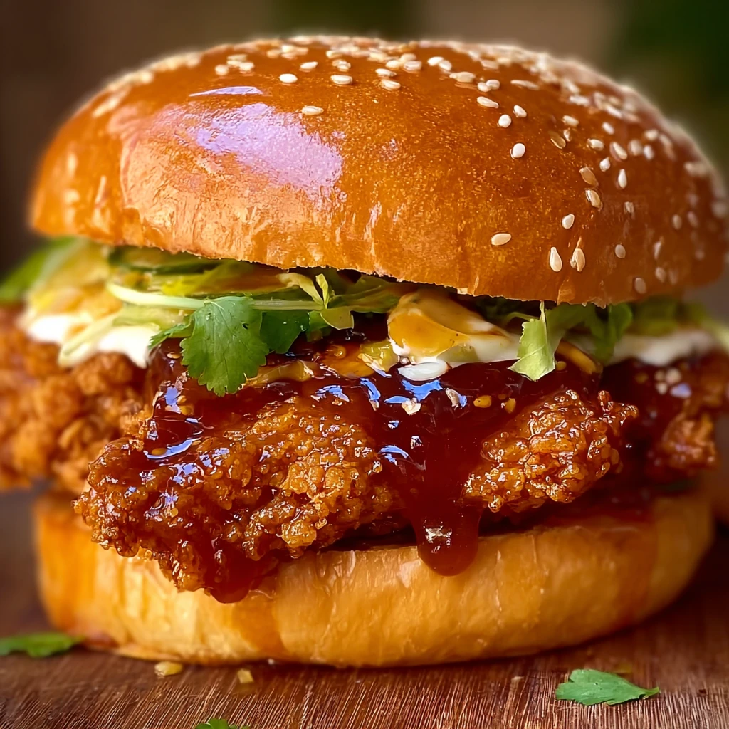 Crispy Hot Honey Chicken Tenders Burger