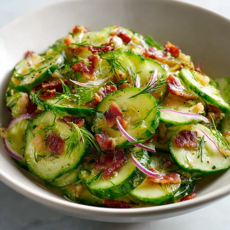 Crunchy Cucumber Salad Beef Bacon Fresh Flavorful