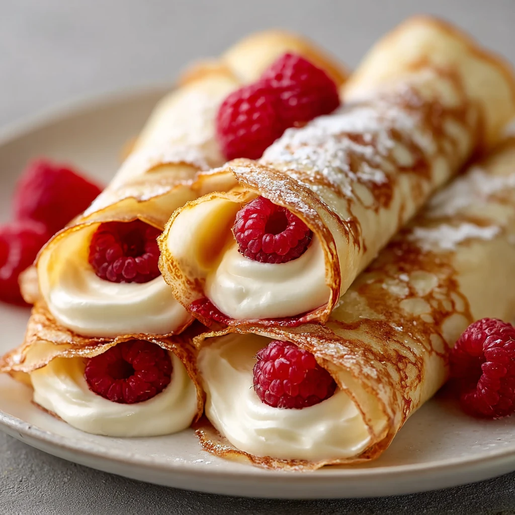 Decadent Raspberry Vanilla Cream Crepes Light Fluffy Delight
