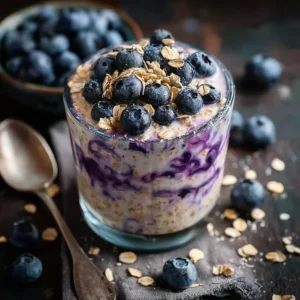 Delicious Best Blueberry Overnight Oats with Coconut Milk
