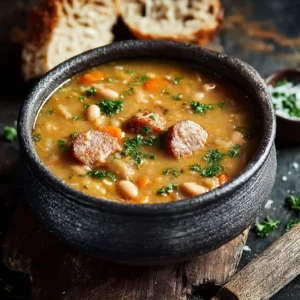 Delicious Creamy Bean Soup with Sausage for Cozy Nights