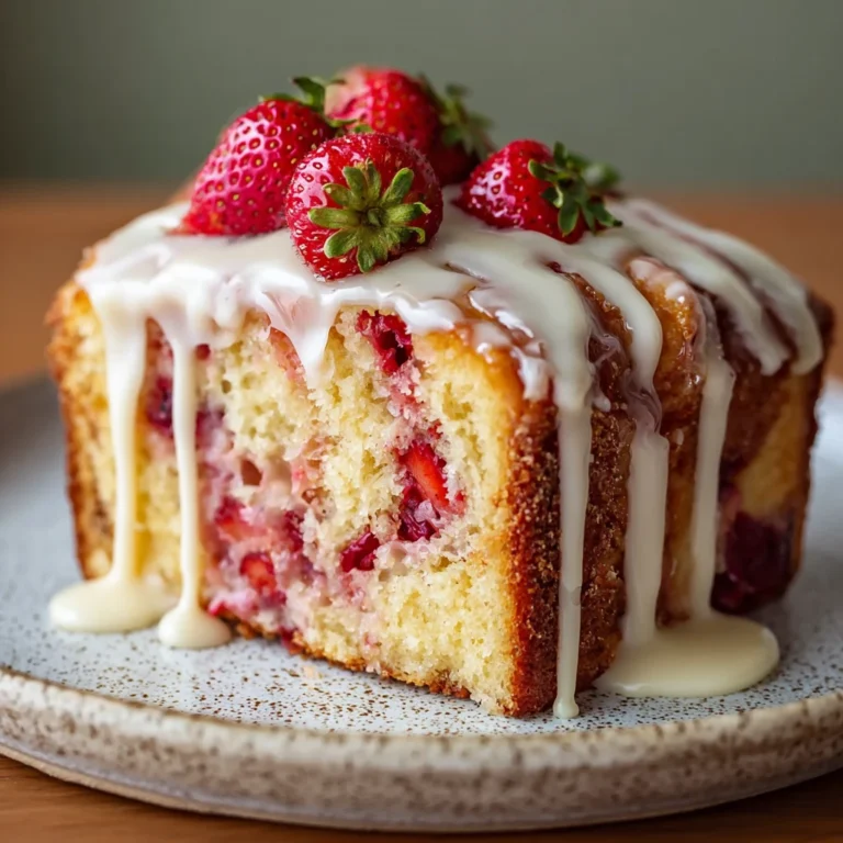 Delicious Strawberry Honeybun Cake Creamy Icing Recipe