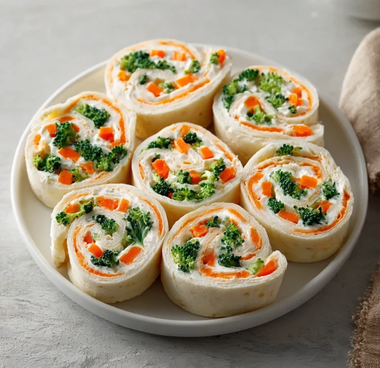 Delicious Vegan Veggie Pinwheels Broccoli Carrots Recipe