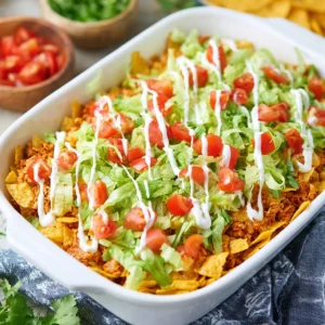 EASY Chicken Taco Casserole