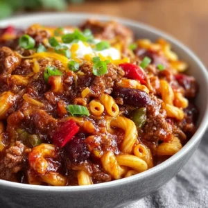 Easy One-Pot Cheesy Chili Mac Recipe Perfect for Quick Family Dinners