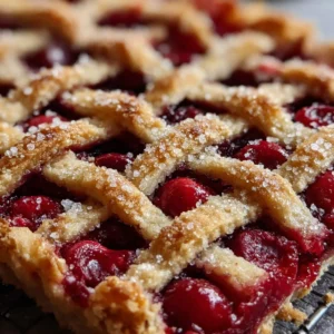 Easy Patriotic Cherry Pie Bars Recipe with Flaky Lattice Crust Step-by-Step