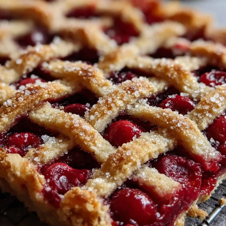 Patriotic Cherry Pie Bars Recipe Flaky Lattice Crust