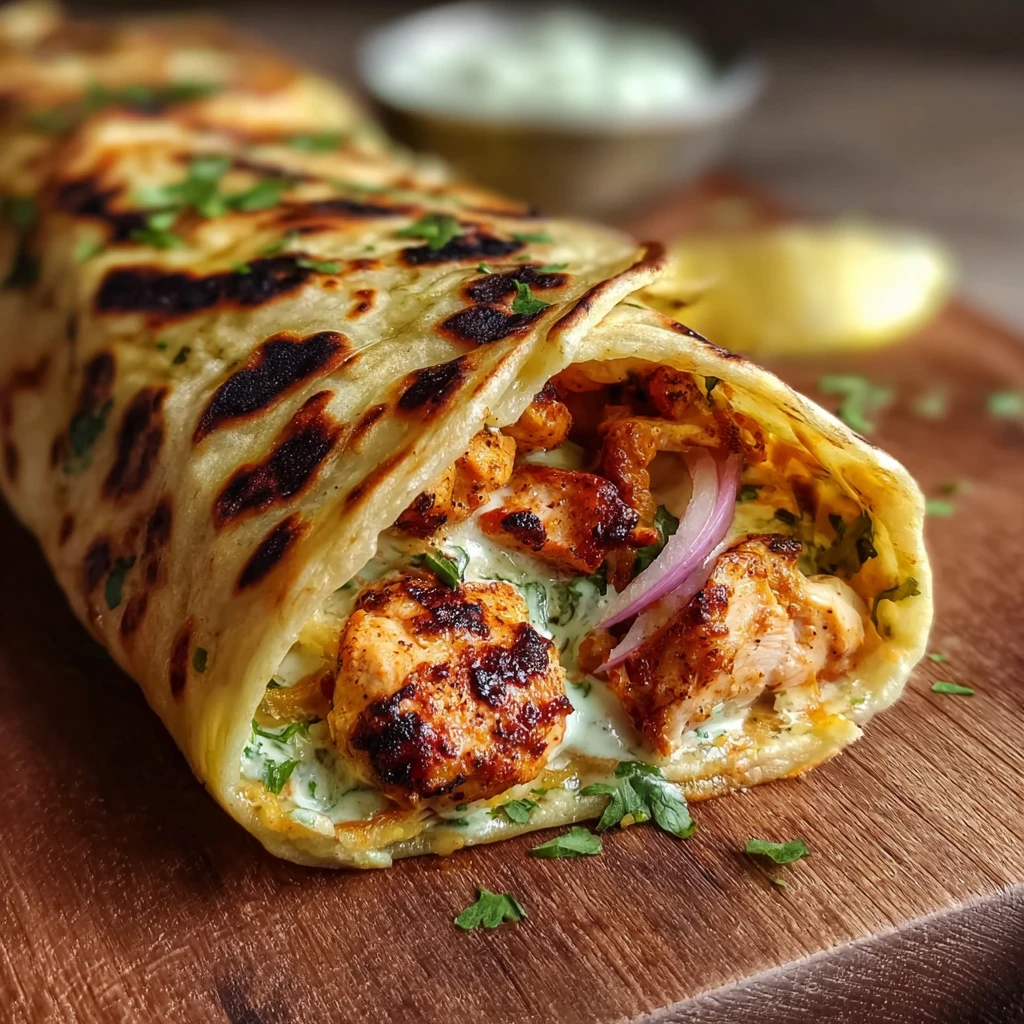 Flavorful Kati Rolls Wraps Recipe Spiced Grilled Chicken