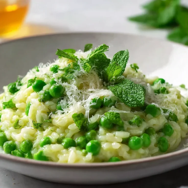 Fresh Creamy Pea Mint Risotto Recipe