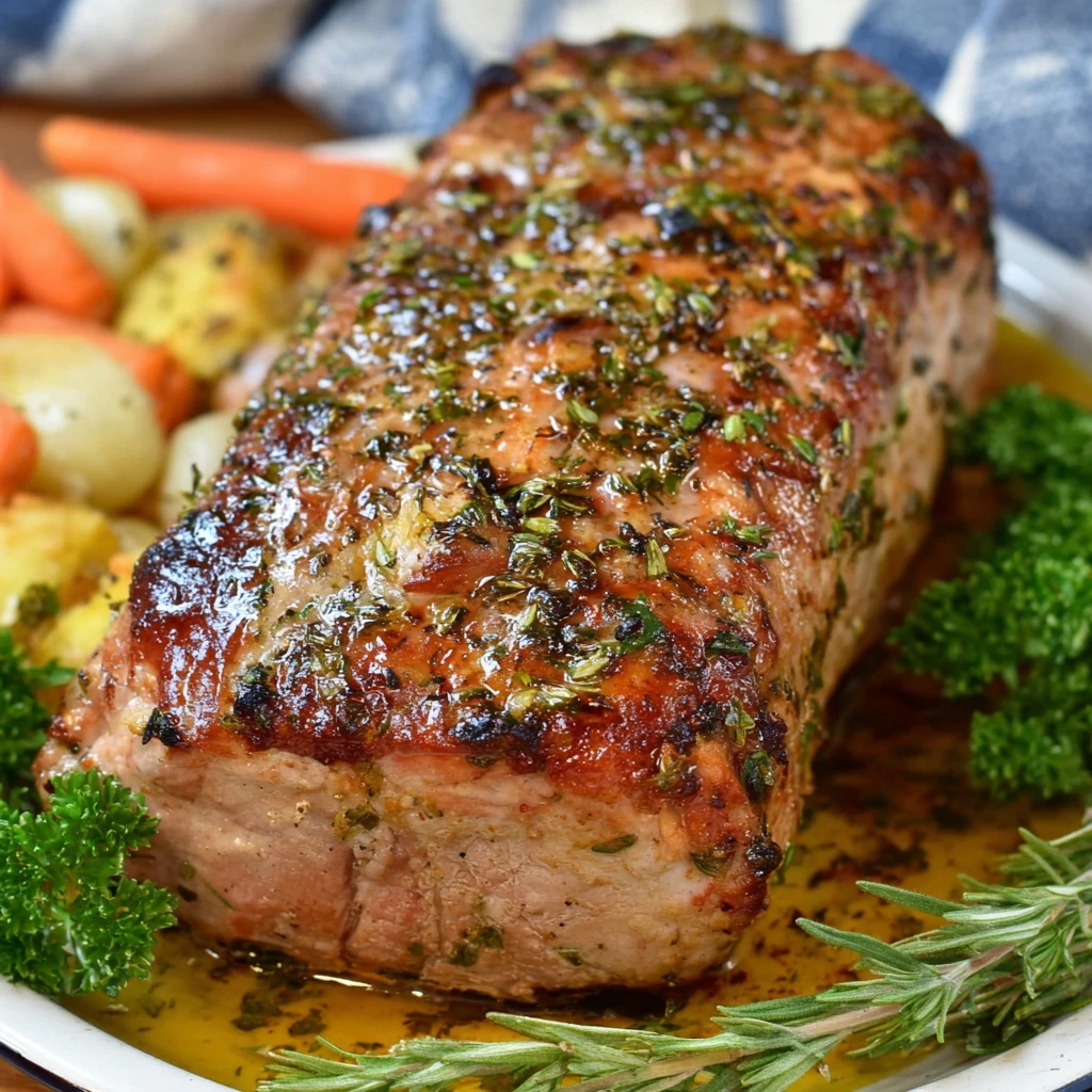 Garlic Herb Roasted Pork Loin