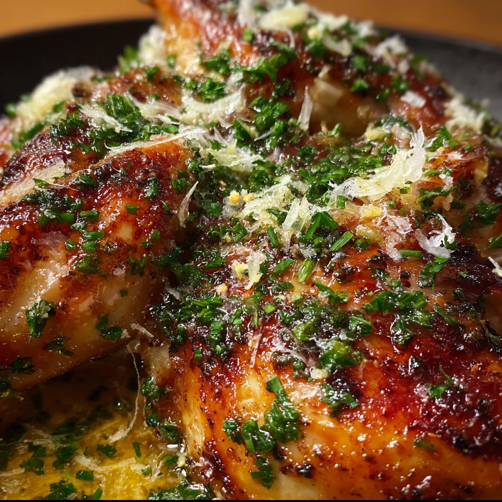 Garlic Parmesan Roast Chicken