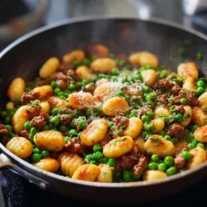 Gnocchi with Peas and Sausage (One-Pan Dinner)