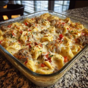 Golden Cheese Steak Tortellini Casserole: A Must-Try Recipe!