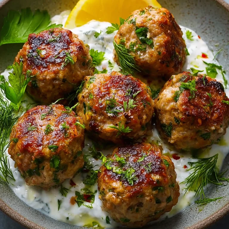 Greek Turkey Meatballs Homemade Tzatziki