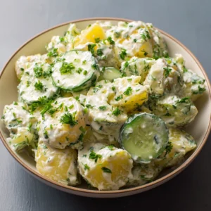 Greek Yogurt Potato Salad with Cucumbers