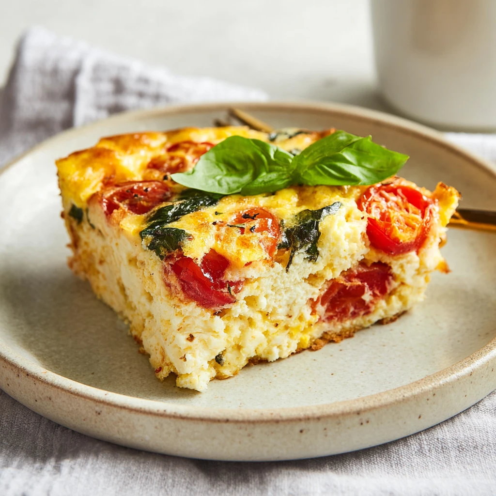 Healthy Cottage Cheese Egg Bake High Protein Breakfast